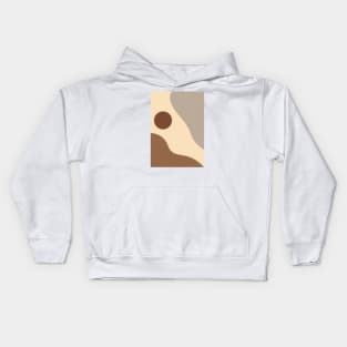 Abstract Boho, Neutral, Shapes, Modern Mid Century Decor Kids Hoodie